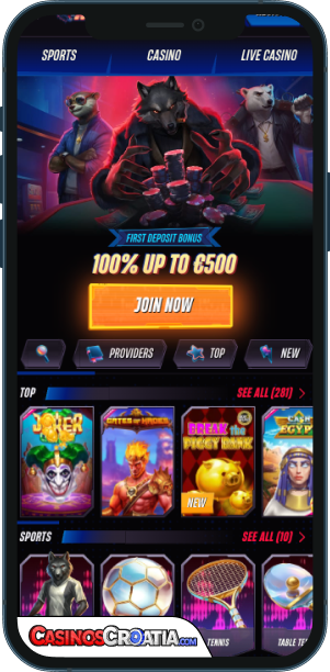 WinRolla Casino Mobile app