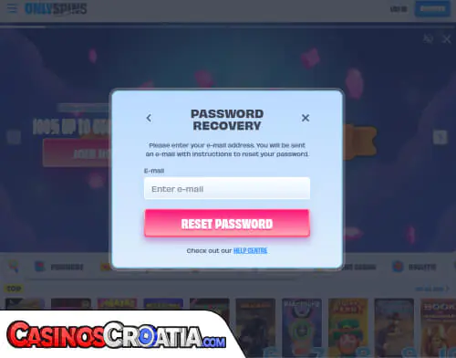 Problemi s prijavom u OnlySpins Kasino