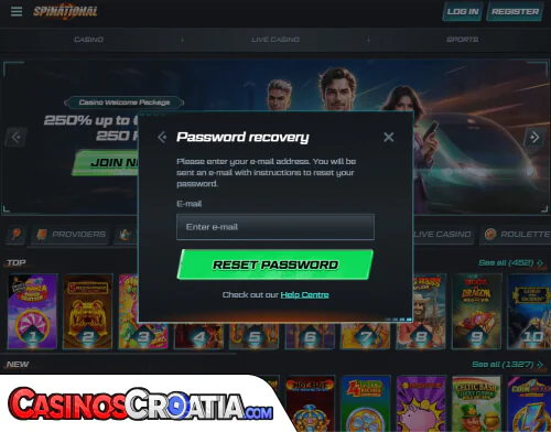 Problemi s prijavom u Spinational Kasino