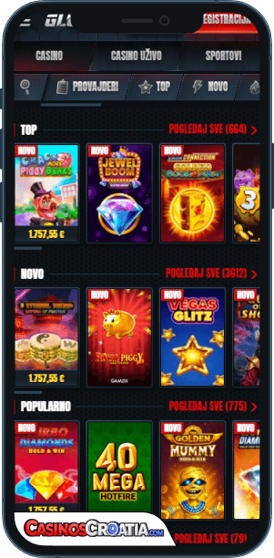 Glorion Kasino – Mobilna Aplikacija