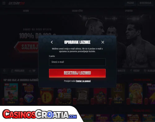 Problemi s prijavom u Glorion Kasino