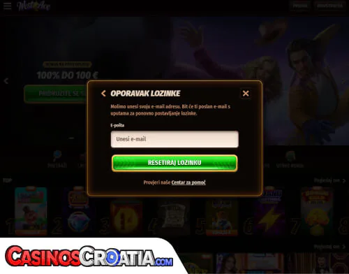 Problemi s prijavom u Westace Kasino