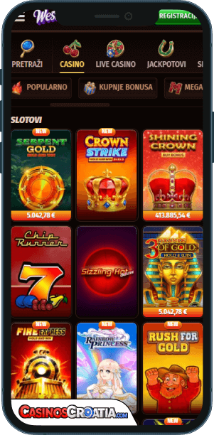 Westace Kasino – Mobilna Aplikacija