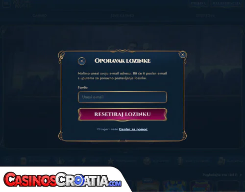Problemi s prijavom u Rich Royal Kasino
