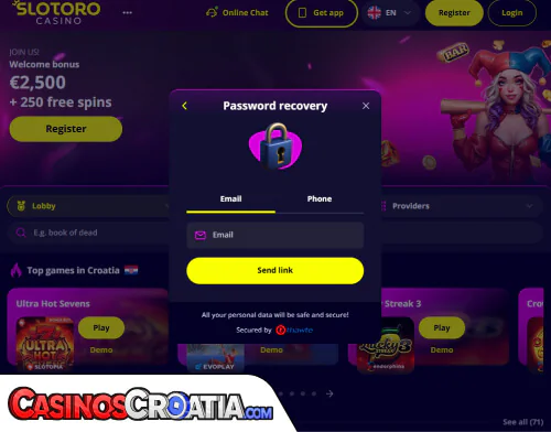 Problemi s prijavom u Slotoro Kasino